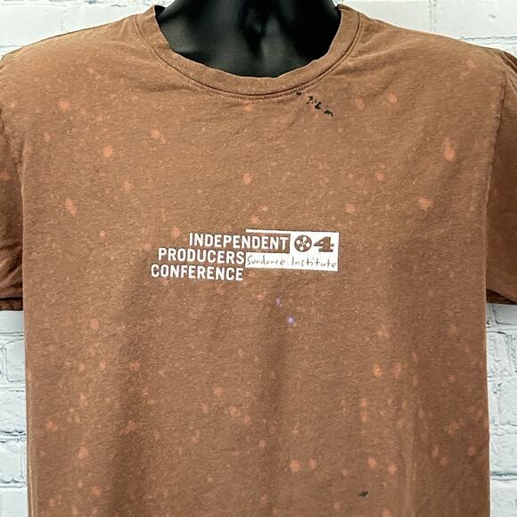 Vintage Y2Ks Independent Producers Conference T Shirt Film Movie Brown L Large - Picture 1 of 10